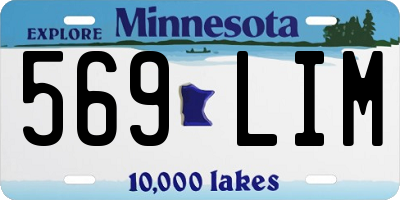 MN license plate 569LIM