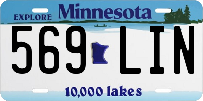 MN license plate 569LIN