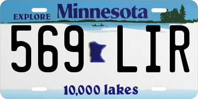 MN license plate 569LIR