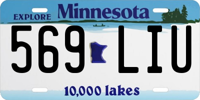 MN license plate 569LIU