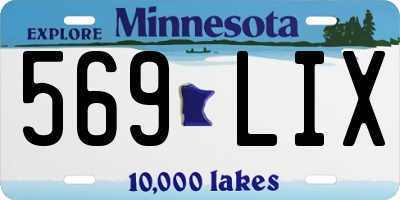 MN license plate 569LIX