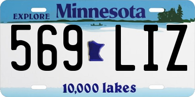 MN license plate 569LIZ