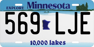 MN license plate 569LJE