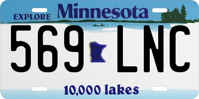 MN license plate 569LNC