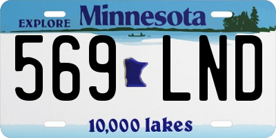 MN license plate 569LND