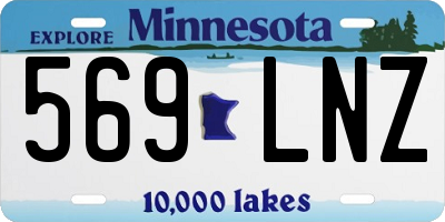 MN license plate 569LNZ
