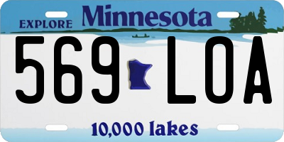 MN license plate 569LOA