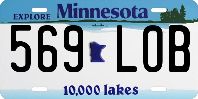 MN license plate 569LOB