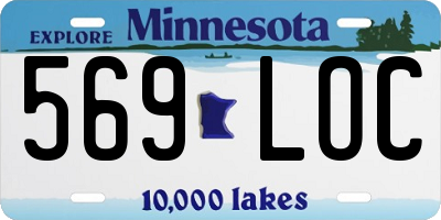 MN license plate 569LOC
