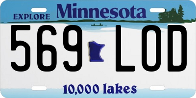 MN license plate 569LOD