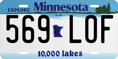 MN license plate 569LOF