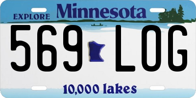 MN license plate 569LOG