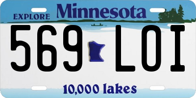 MN license plate 569LOI
