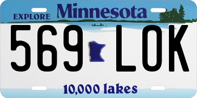 MN license plate 569LOK