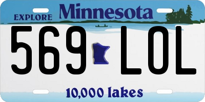 MN license plate 569LOL
