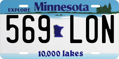 MN license plate 569LON