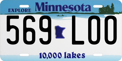 MN license plate 569LOO