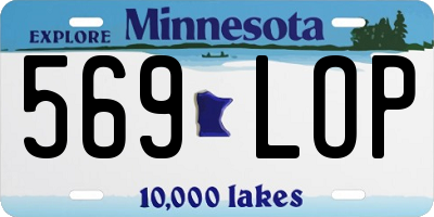 MN license plate 569LOP