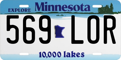 MN license plate 569LOR
