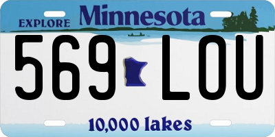 MN license plate 569LOU