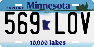 MN license plate 569LOV