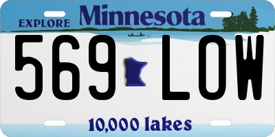 MN license plate 569LOW