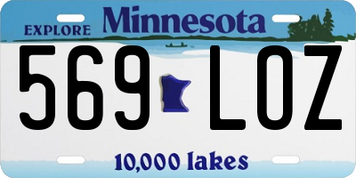 MN license plate 569LOZ