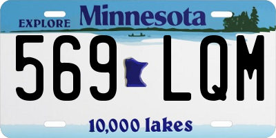 MN license plate 569LQM