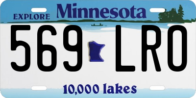 MN license plate 569LRO
