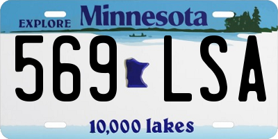 MN license plate 569LSA