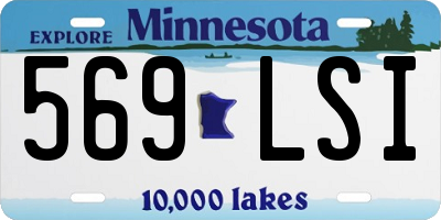 MN license plate 569LSI