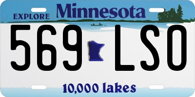 MN license plate 569LSO