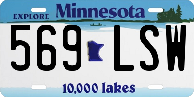 MN license plate 569LSW