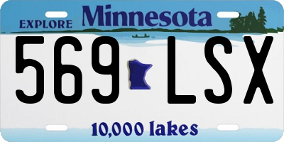 MN license plate 569LSX