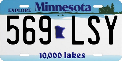 MN license plate 569LSY