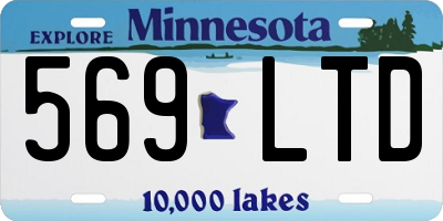 MN license plate 569LTD