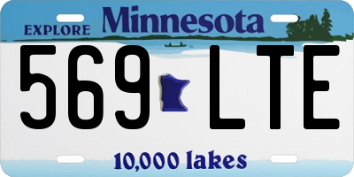 MN license plate 569LTE