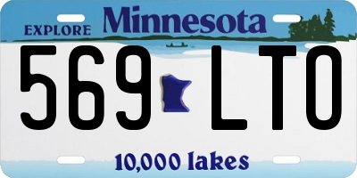 MN license plate 569LTO