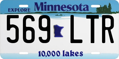 MN license plate 569LTR