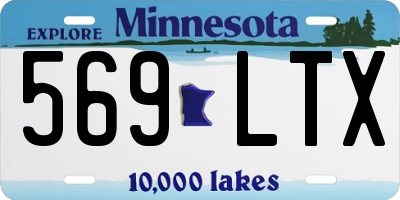 MN license plate 569LTX