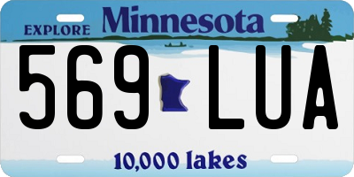 MN license plate 569LUA