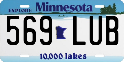 MN license plate 569LUB