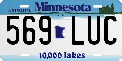 MN license plate 569LUC