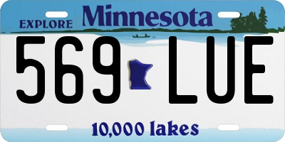 MN license plate 569LUE