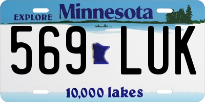 MN license plate 569LUK