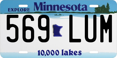 MN license plate 569LUM