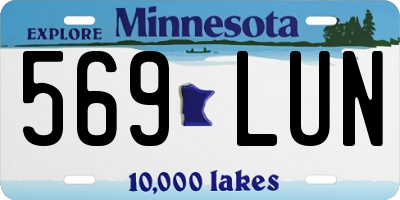 MN license plate 569LUN