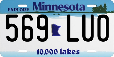 MN license plate 569LUO