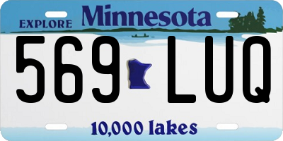 MN license plate 569LUQ