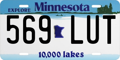 MN license plate 569LUT